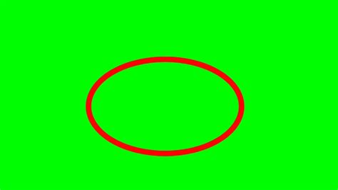 red circle green screen, Red circle green screen