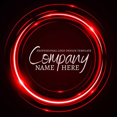 red circle logo template, Abstract red circle logo vector template 2229294 vector art at vecteezy