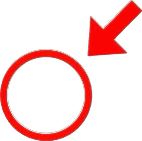 red circle pointing arrow meme, Red circle with arrow meme