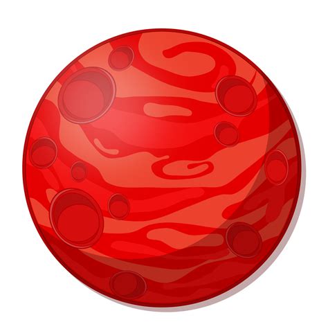 red dot planet clip art, Red planet clipart