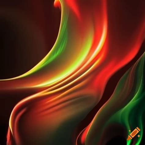red fire green background, Red green flame fire smoke dark background abstraction 4k hd abstract