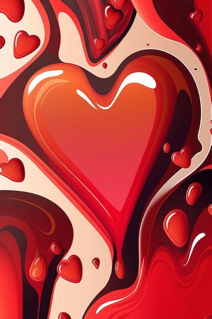 red heart brown background, Brown background red hearts illustration. Red hearts brown background stock vector