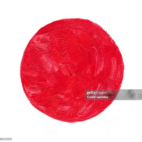 red painted circle to point out, Bright red painted circle design element vector image