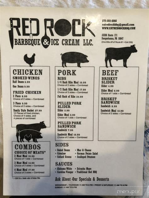 red rock bbq and ice cream