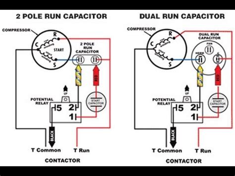 refrigerator start capacitor wiring diagram 