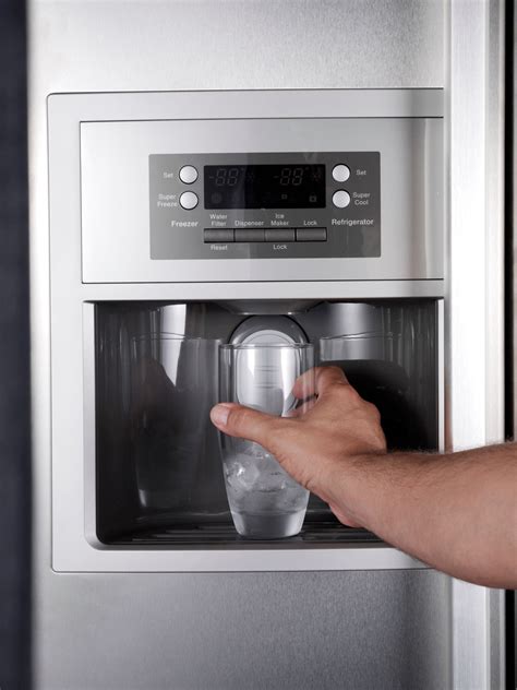 refrigerator with ice maker and water