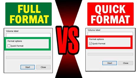 regular format vs quick format, What is the difference between quick format and full format in windows