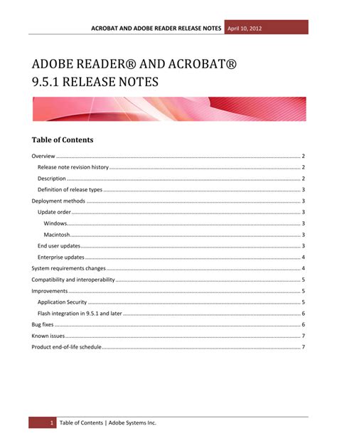 release notes adobe acrobat reader, Acrobat and adobe reader release notes