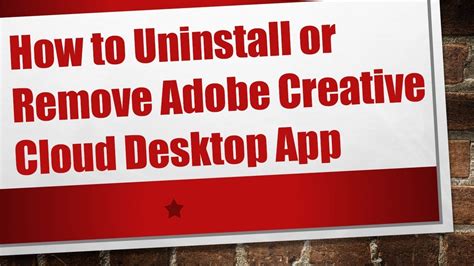 remove adobe creative cloud, Remove adobe creative cloud: the ultimate guide to uninstalling adobe’s