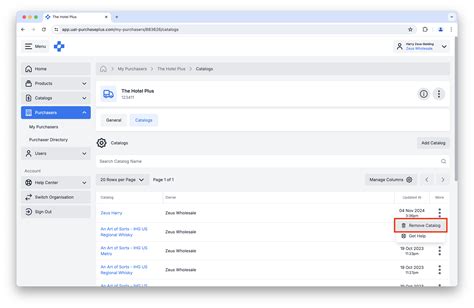 Remove From Catalog List