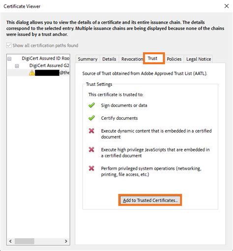 remove trusted certificate adobe, How to remove not trusted certificate