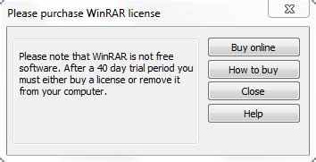 remove winrar license popup, How to remove winrar 40 days trial period popup
