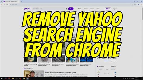 remove yahoo search engine completely, Five visionaries sum up the future of search. Yahoo search remove chrome
