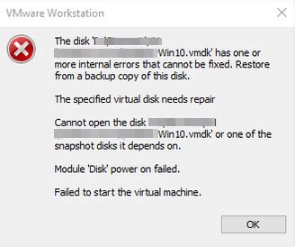 repair virtual disk vmware, How to repair a vmware workstation virtual disk