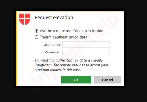 request elevation anydesk meaning, How do i request elevated rights from anydesk?. Administrative privileges and elevation (uac)