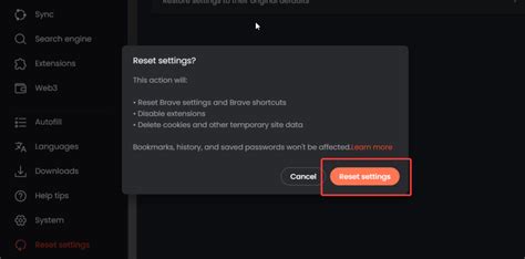 reset brave browser to default settings, Brave browser high cpu and memory usage [fixed]