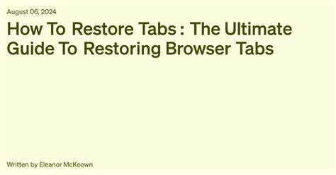restore browser tabs ipad, How to restore google chrome tabs