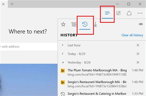 restoring browsing history edge, View browsing history in microsoft edge in windows windows all 0