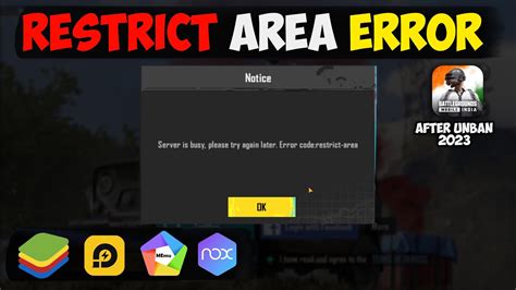restrict area bgmi emulator, [fixed] bgmi server is busy please try again later error code: restrict