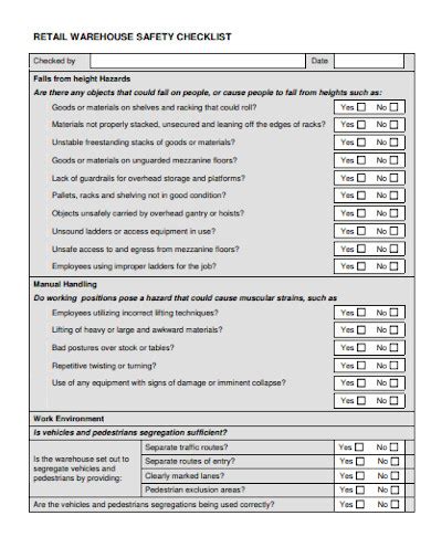 Retail Store Walkthrough Checklist