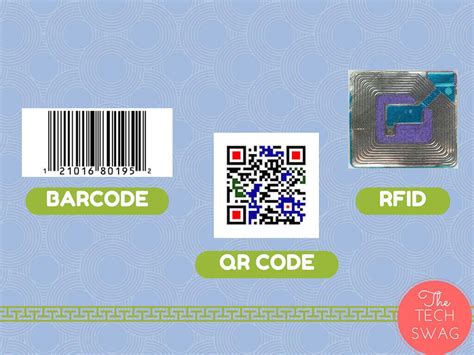 rfid barcode qr code, Rfid tag qr code fingerprint barcode stock vector (royalty free