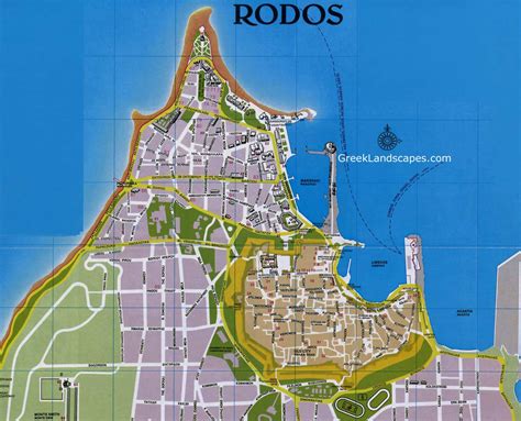 rhodos gamla stad karta
