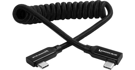 right angle usbc coiled cable, L shape right angle usb a to usb c charge and data transfer cable bulk