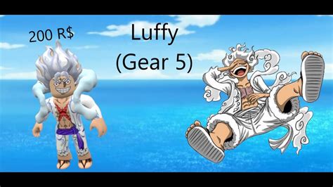 roblox luffy gear 5 outfit