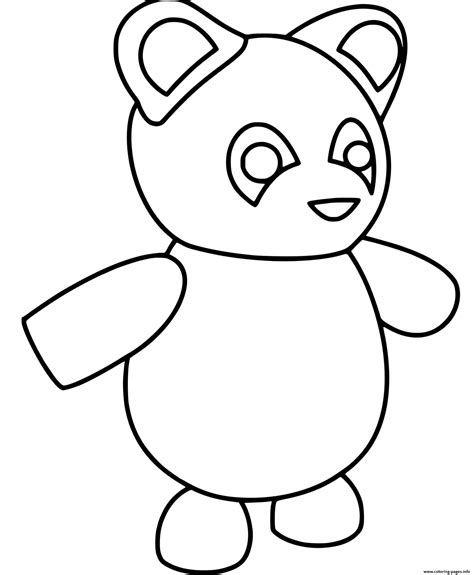 roblox panda coloring pages, Roblox adopt me coloring pages panda pets drawing coloring pages
