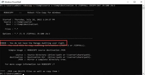robocopy continue on error, Robocopy examples – 4sysops