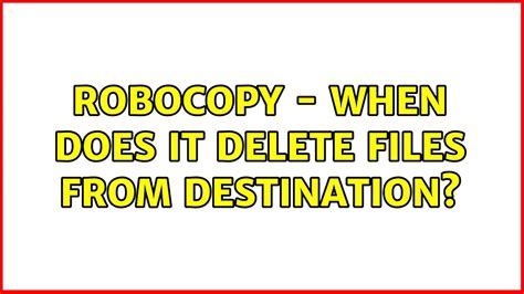 robocopy don't delete destination files, Robocopy examples – 4sysops