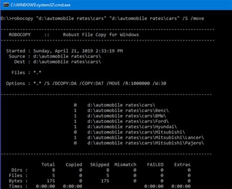 robocopy empty folder to delete, Robocopy cmd