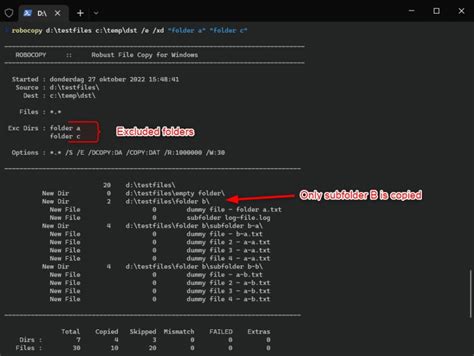 robocopy with space in path, Robocopy parameters