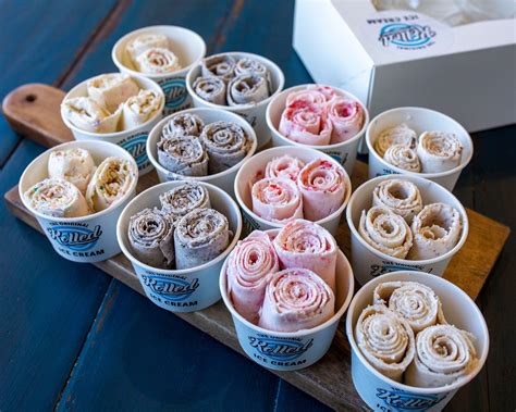 rolled ice cream nearby