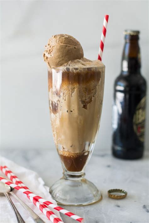 root beer float with chocolate ice cream