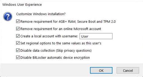 rufus customize windows installation, Usb installer tool removes windows 11’s microsoft account requirements