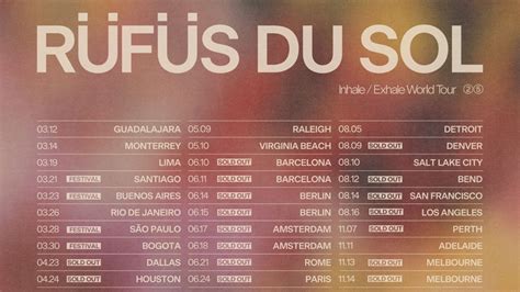 rufus del sol tickets, Rufus du sol announces 2023 north american summer tour dates