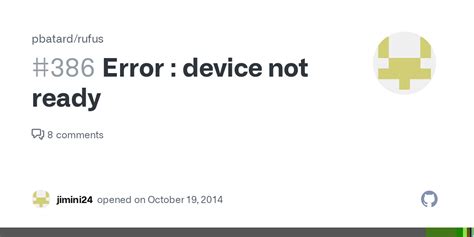 rufus error device is not ready, 