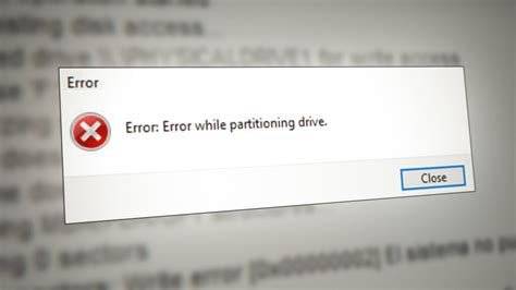 rufus error while partitioning drive, How to fix 'error while partitioning drive' in rufus. Rufus partitioning