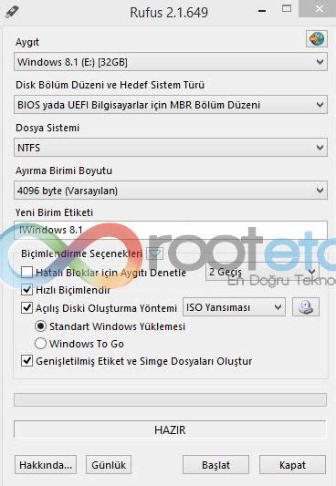 rufus ile format atma, Boot yapma programı rufus ile usb boot yapma!