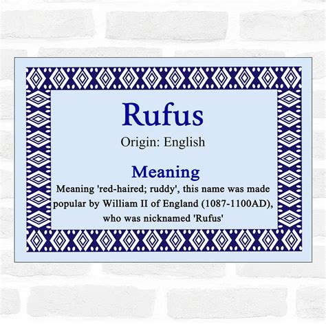 rufus name meaning, Rufus meaning. Rufus meaning and pronunciation