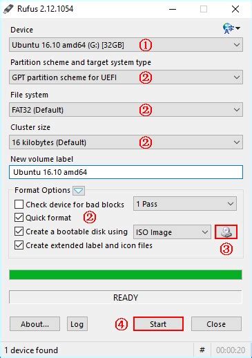rufus not detecting usb in ubuntu, Create a bootable usb stick with rufus on windows