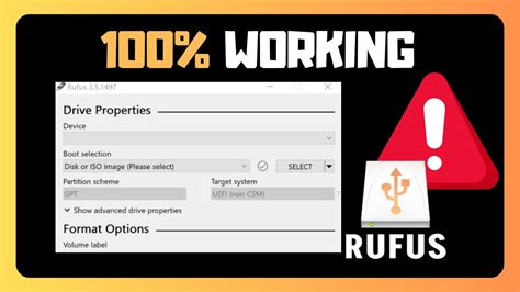 rufus not finding device, Rufus create bootable usb image