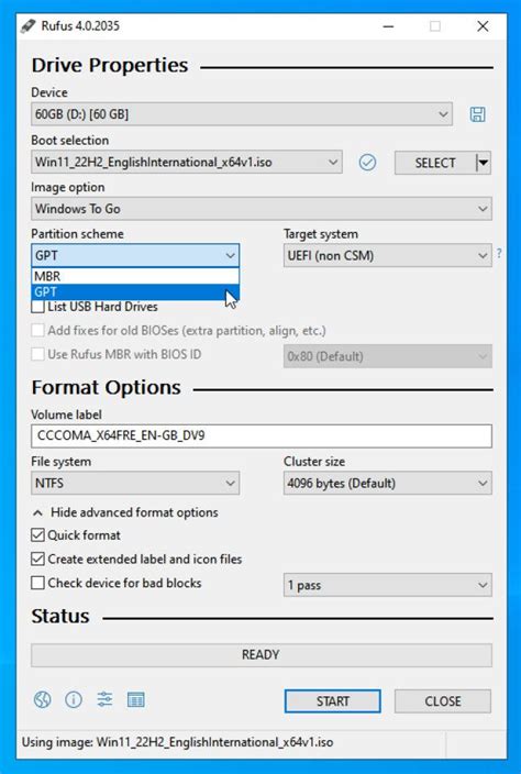 rufus partition scheme for windows 11, Rufus windows 11