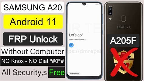 samsung a205f android 1.1 frp bypass, Samsung a20 a205f frp bypass done by unlock tool