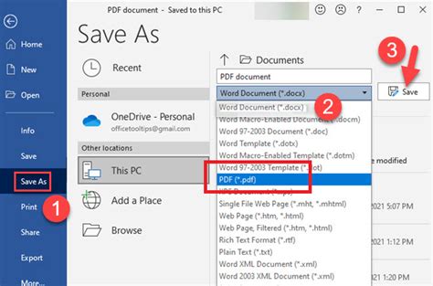save a word document as a pdf, How to save word document as pdf