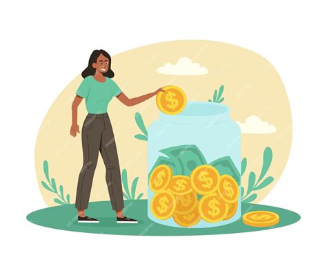 save after spending cartoon, Excess spending isometric background vector illustration