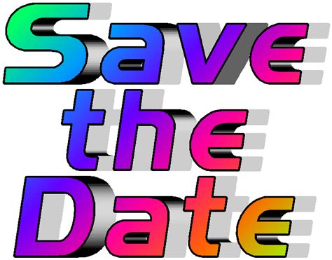 save these dates rainbow clip art, Date save clip clipart can. Save the date clip art