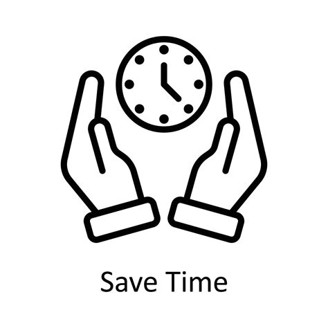save time icon white transparent, Save time icon