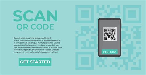 scan qr code for website, Qr code scan service banner. 3d hand with smartphone scans qr code